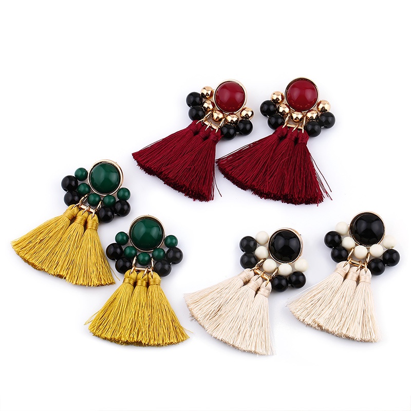 Acrylic tassel national wind earrings thumbnail