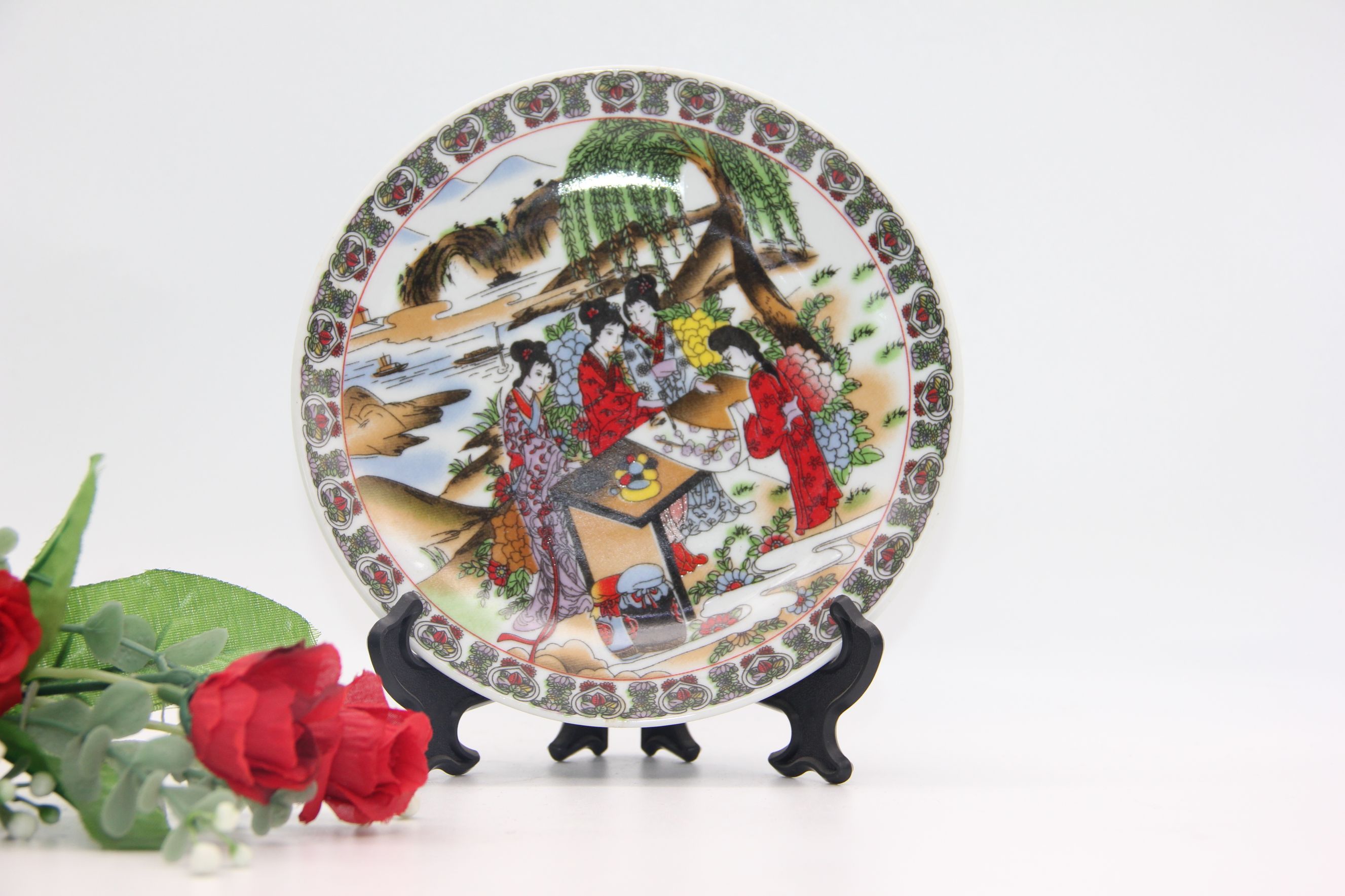 Pottery and porcelain craft pendant furnishing ornaments in the living room hotel porch furnishing ornaments classic ladies decoration
