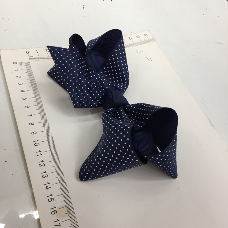 South American Pop Print Small Dot 4Cm Ribbed Bubble Flower Brown Corner Clip Lbv414 details Picture