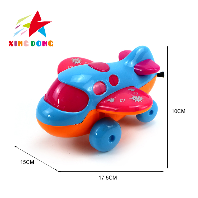 儿童玩具 拉线飞机 带灯 单个opp混色混款详情图1