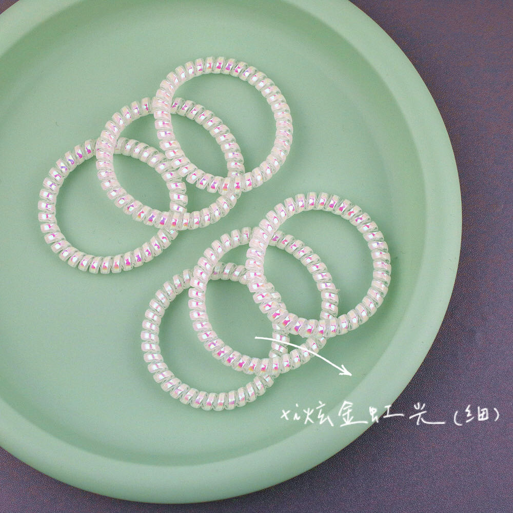 Fine AB color mermaige series telephone line hair loop hair tie hair rubber band hair cord thumbnail