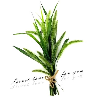 Simulated floral handicraft: Wormtail herb, rabbit, tail herb, oat, dried flower, millet, barley, reed, Queen motherwort, water willow, sorghum, immortal flower, ash, peony, rose, sunflower thumbnail