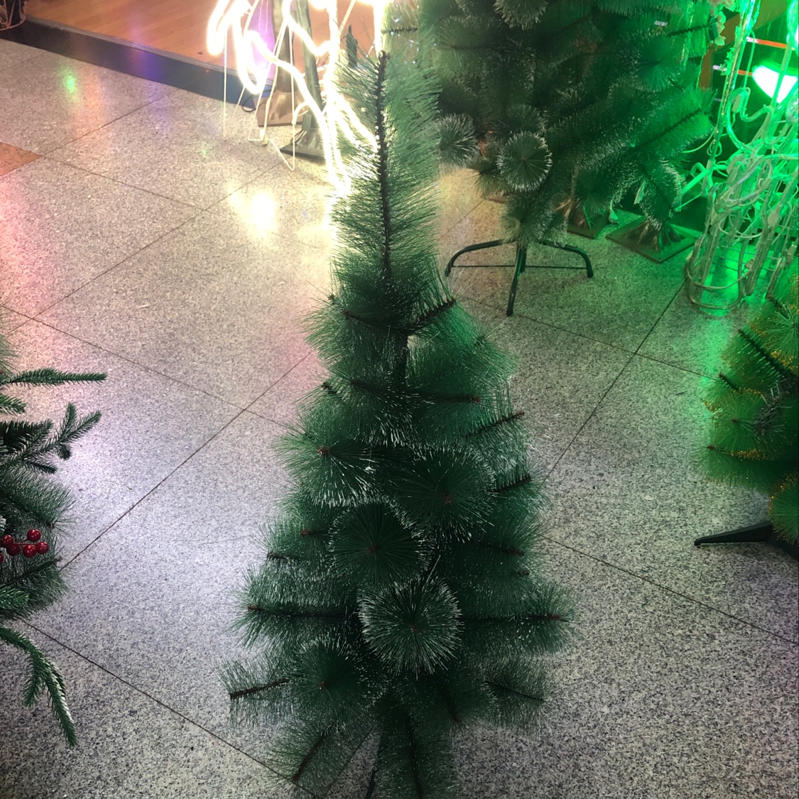 Snowflakes decorate the Christmas tree