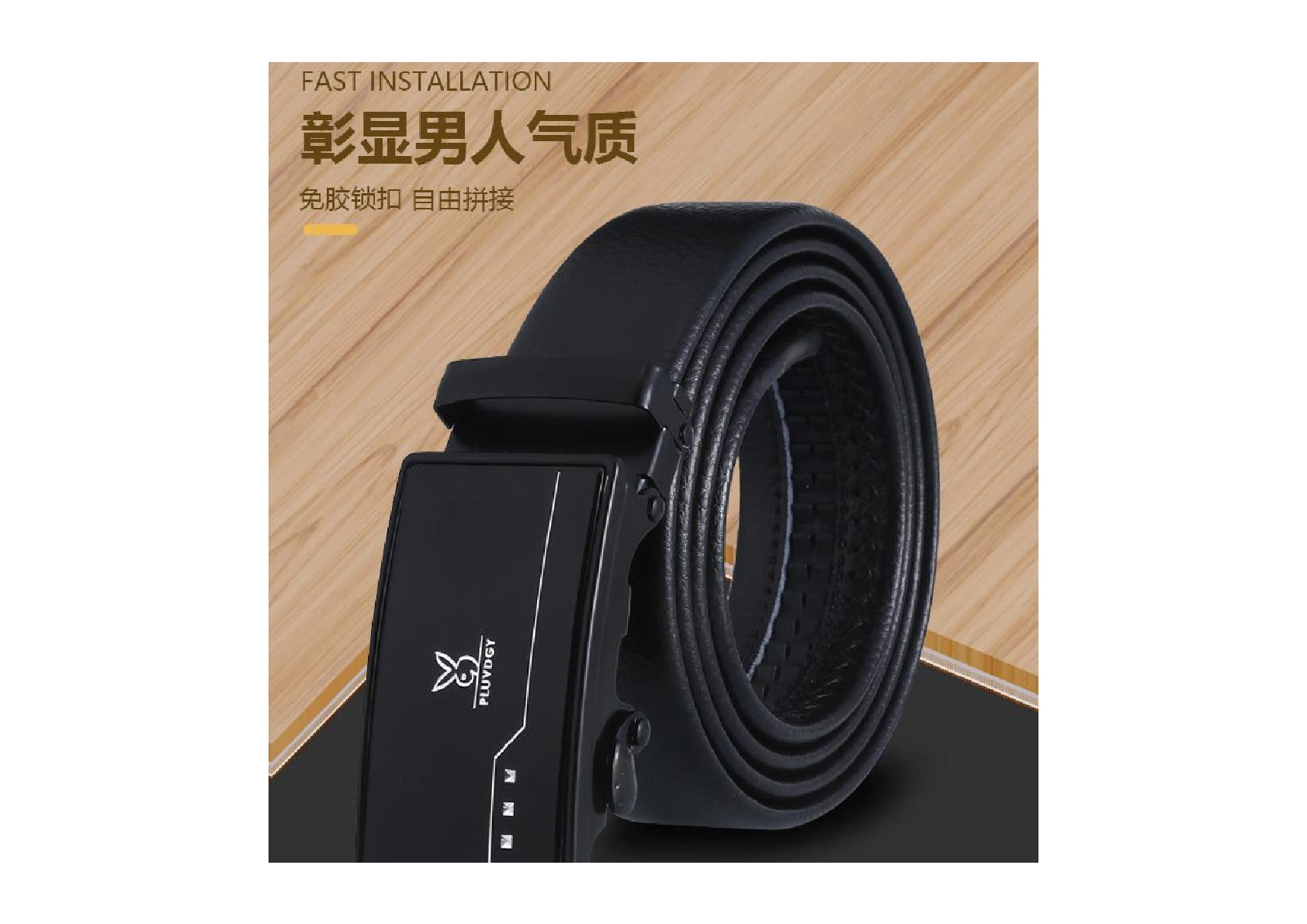4CM automatic buckle business belt 2020 New style fashionable men's belt wholesale with gifts and promotional items in stock detail image 3
