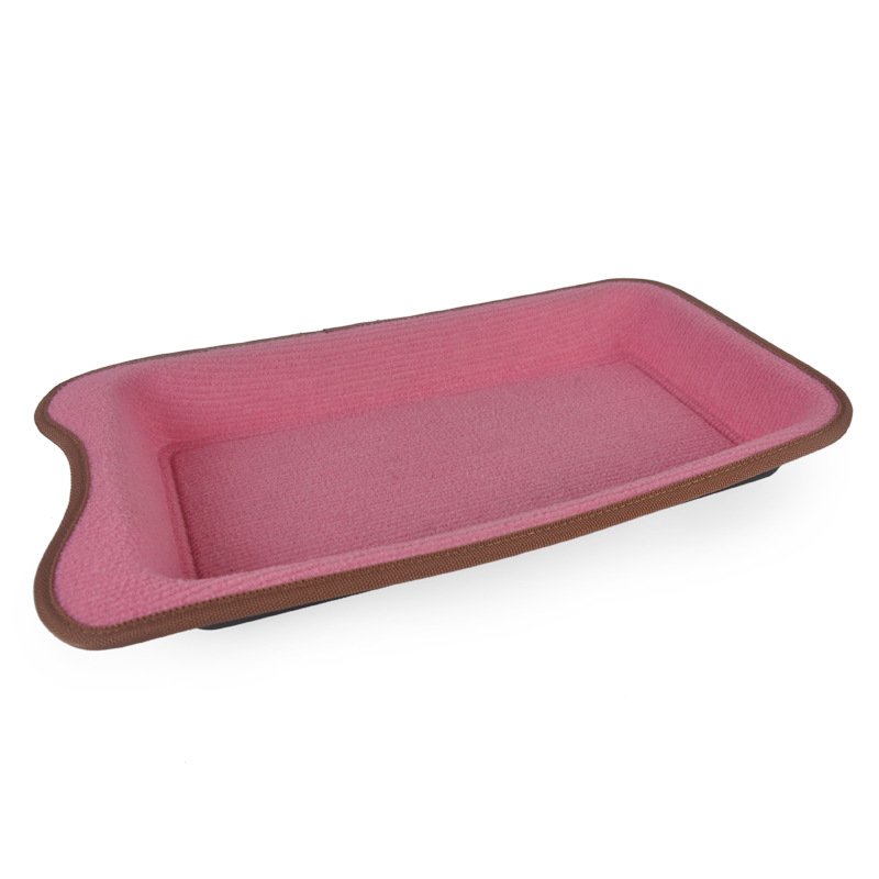 宠物用品 长方形猫抓板 猫窝 猫玩具 不掉渣绒毯磨爪子利器详情图7