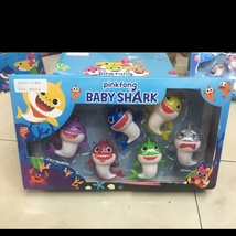 德宇玩具普通玩具 塑料玩具 鲨鱼宝宝6PCS套装 3.5寸1041