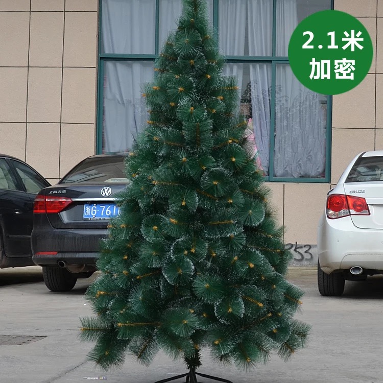 Yiyang Christmas Craft 1.2 meters, 1.5 meters, 1.8 meters, 2.1 meters, 2.4 meters silver powder pine needle tree gold powder Christmas products Christmas Christmas Christmas Application Scenario