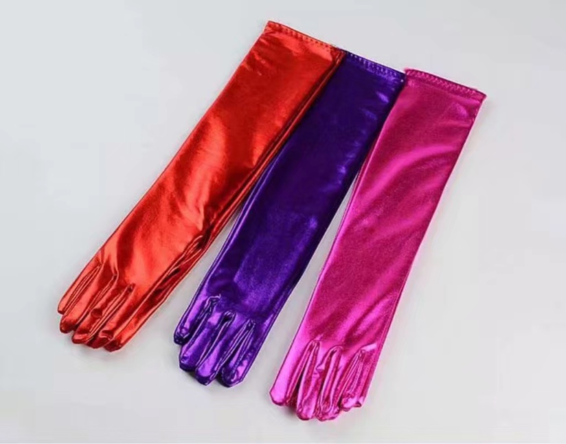 Korean version patent leather gloves, long and tight DS tight-fitting dance performance gloves props, cos soft elastic gloves Application Scenario