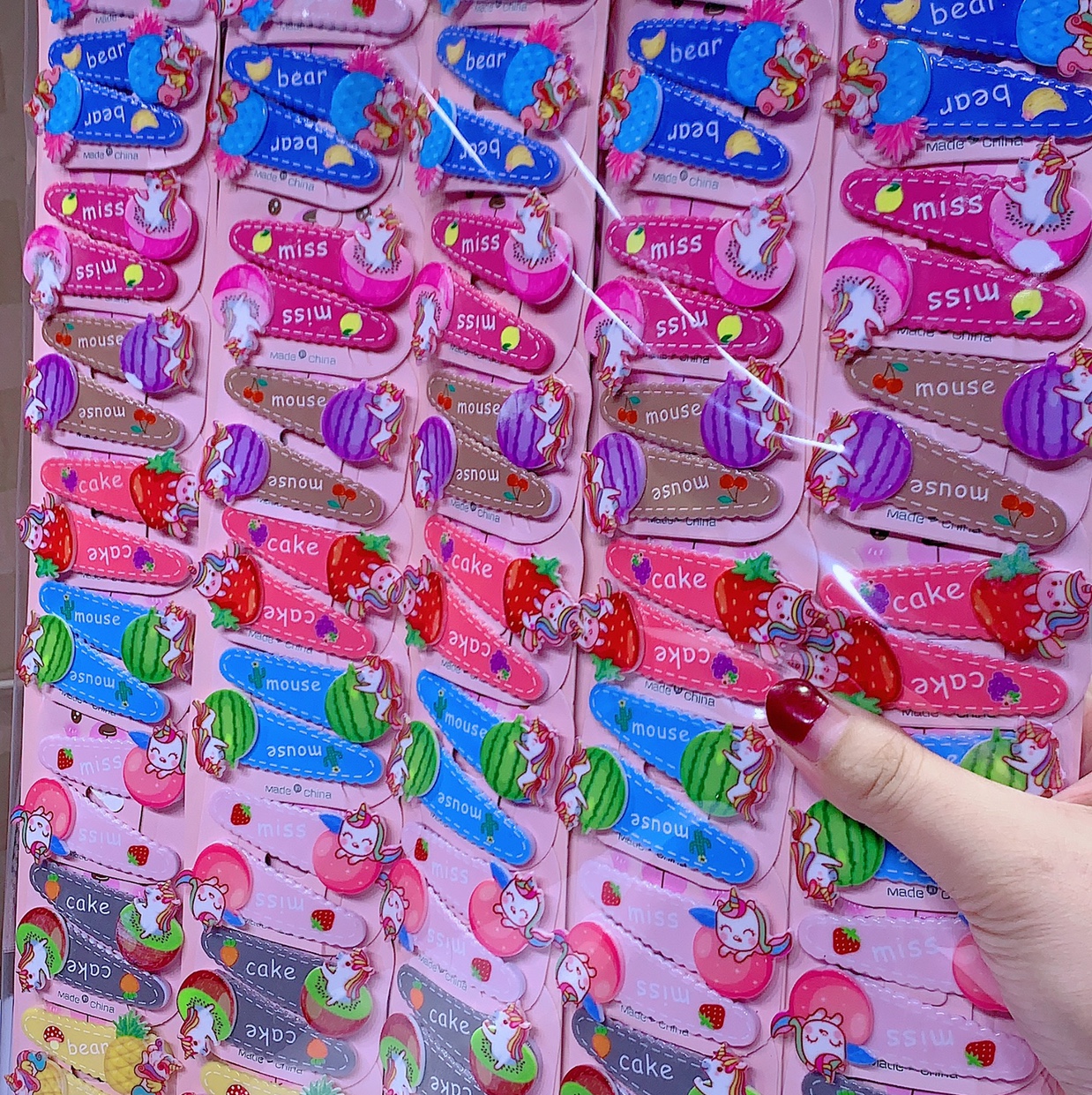 Children's accessories wholesale Korean printed acrylic Bp clip thumbnail