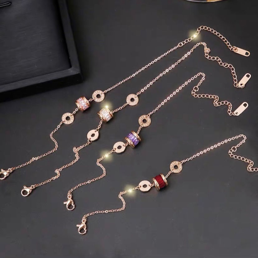 Stainless steel small waist zircon set with natural diamonds 💎 complete colors details Picture