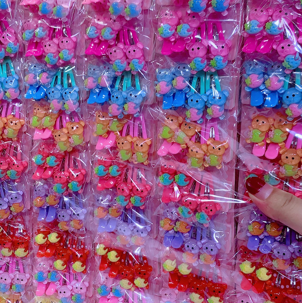 儿童饰品配件批发Bp夹➕鸭夹四个装卡通