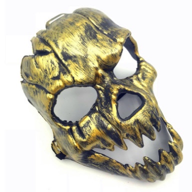 New Halloween fanged mask, terrifying ghost face, ghost head mask, antique fanged skull mask undefined