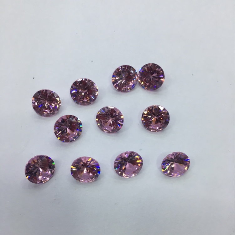 Zirconium crystal round pink thumbnail
