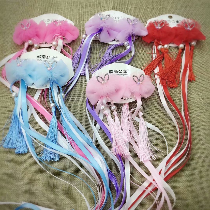 Pair clip alloy long ribbon rabbit ear style thumbnail