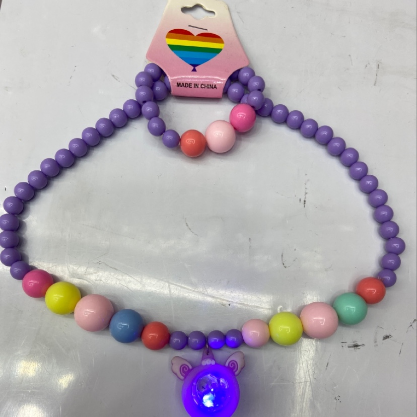 软陶压克力项链套装白底实物图