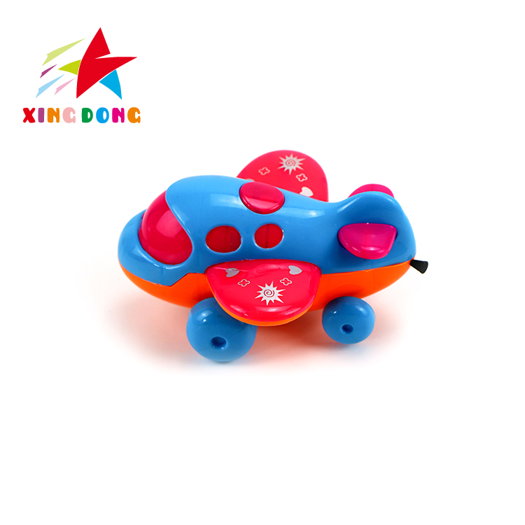 儿童玩具 拉线飞机 带灯 单个opp混色混款详情图2