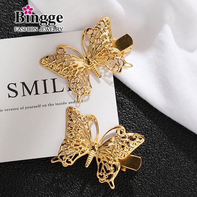 Diy jewelry accessories butterfly welding a word clip duck head clip electroplated metal fascinator thumbnail