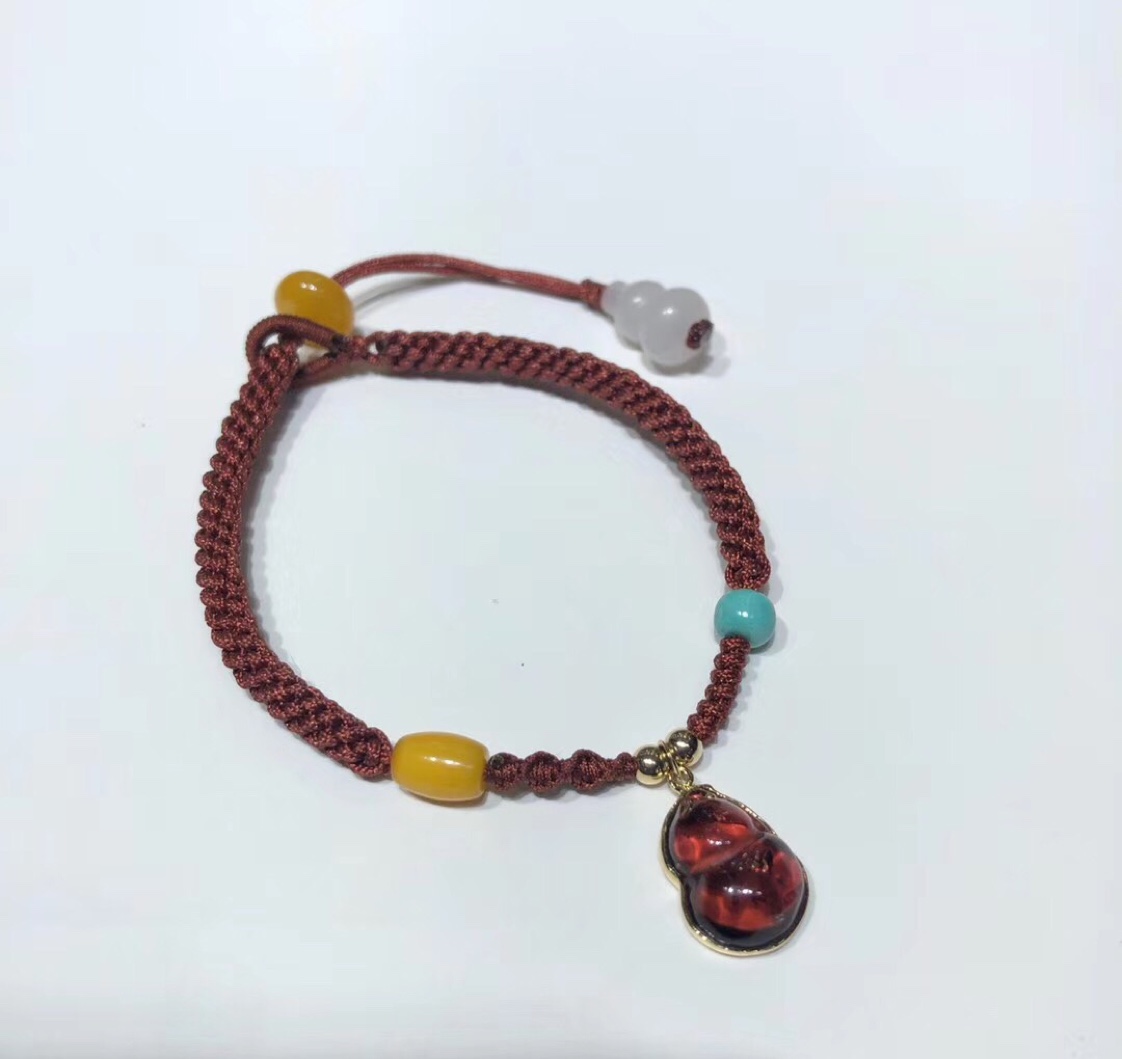 18k tourmaline bracelet hand-woven