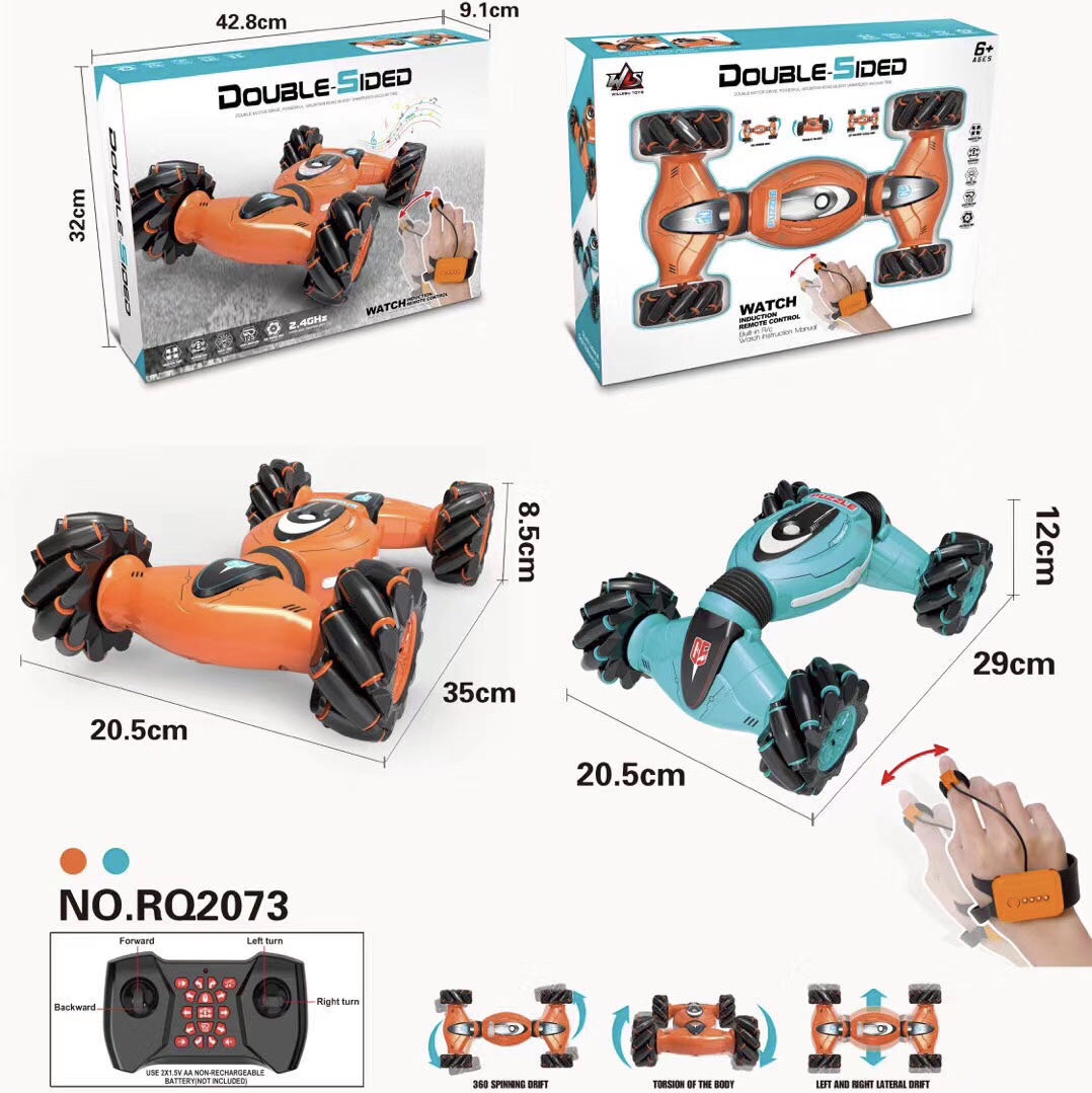 Cool multi-functional stunt car that can be controlled torsion car remote control car two colors thumbnail