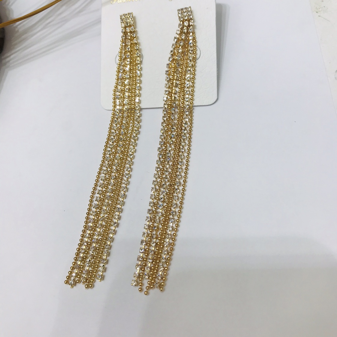 925 pure silver claw diamond sparkles tassel long show thin earring evening dress collocation atmosphere earnail manufacturer direct sale thumbnail