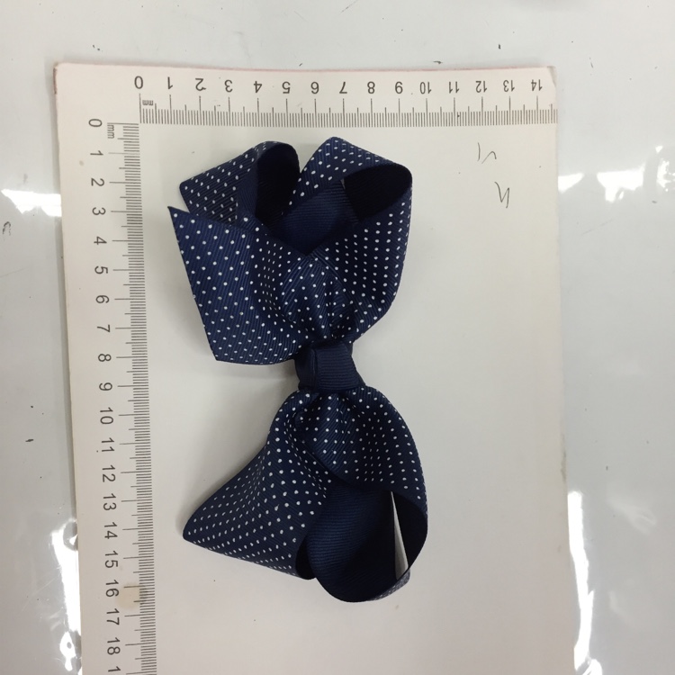 South American Pop Print Small Dot 4Cm Ribbed Bubble Flower Brown Corner Clip Lbv414