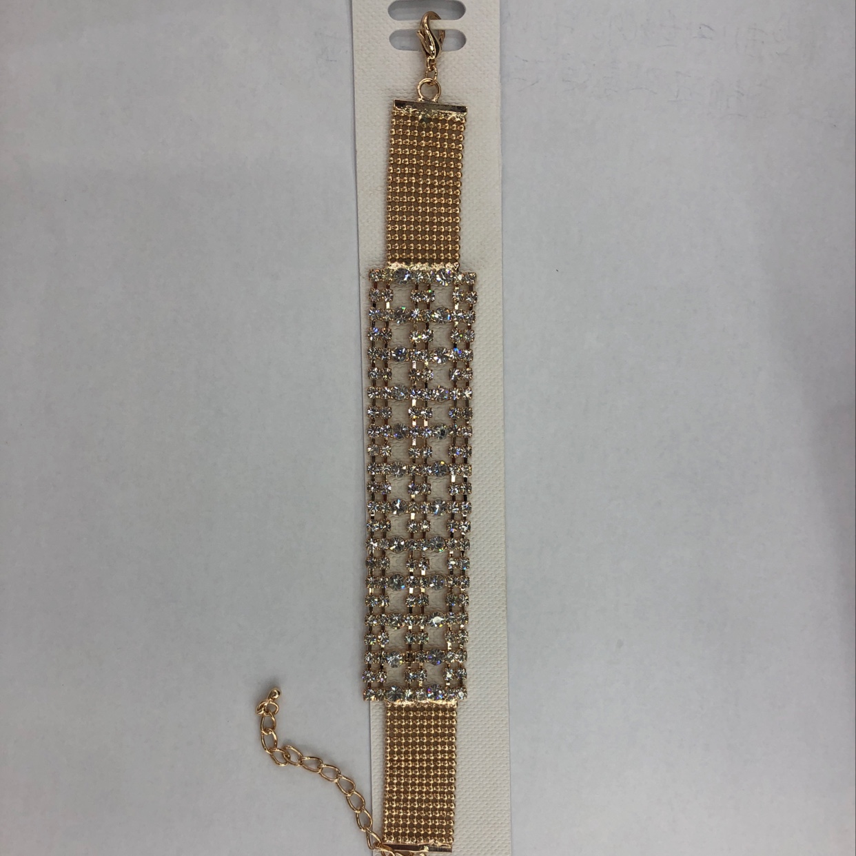 Brazed rhinestone bracelet