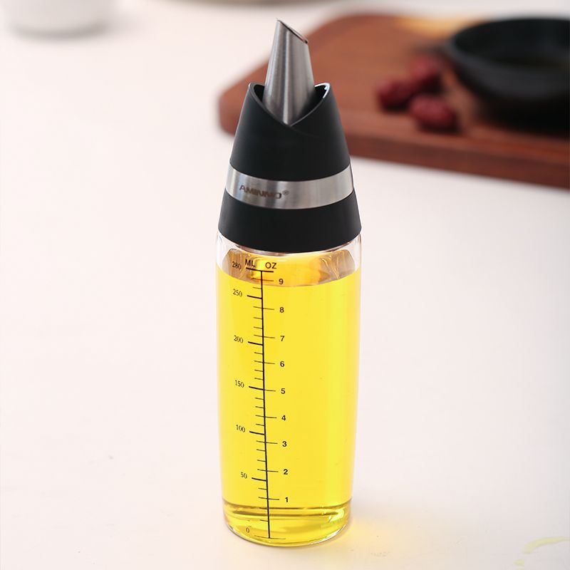Kitchenware leak-proof bottle, liquid seasoning bottle, automatic opening lid, high borosilicate glass oil pot Specification image