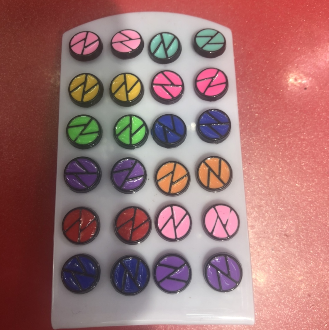 Station card drip earrings