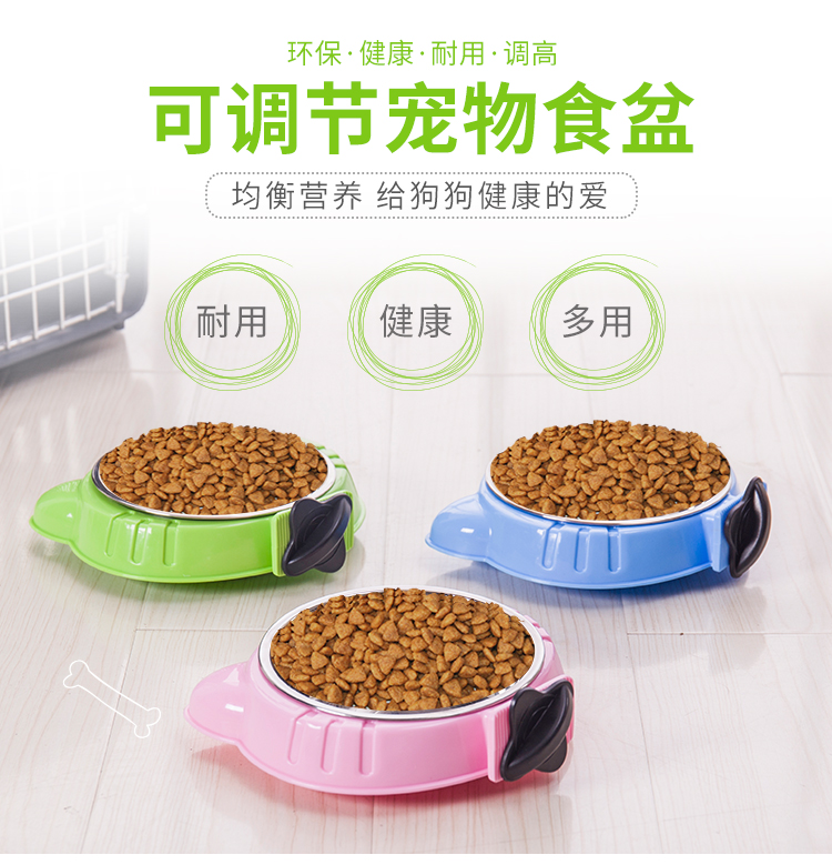 新款宠物用品卡通猫头型挂笼宠物碗 狗盆 悬挂式狗碗猫碗详情图1