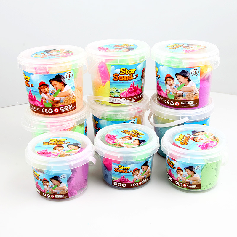 Manufacturers direct 1 kg round barrel space sand toys for children thumbnail
