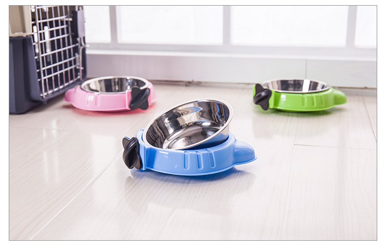 新款宠物用品卡通猫头型挂笼宠物碗 狗盆 悬挂式狗碗猫碗详情图9