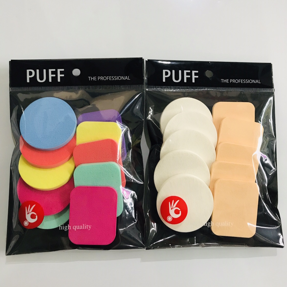 Round Square Powder Puff Mixed (Multi-Color) details Picture