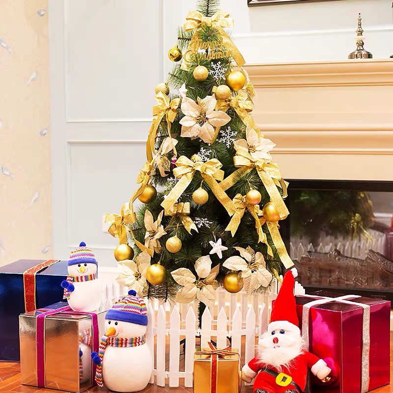 Yiyang Christmas Craft 1.5 meters 1.8 meters 2 meters 1.4 meters Christmas flower gift tree iron feet details Picture