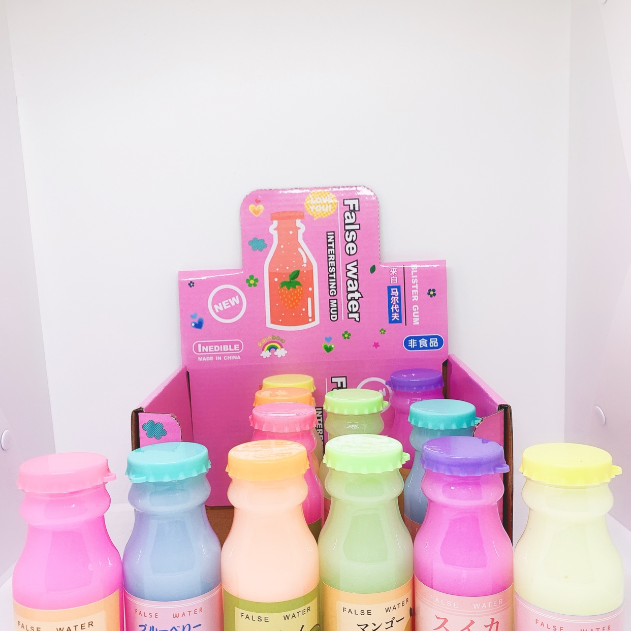 Milk bottle milkshake fake cement. Crystal bubble gum slime manual mud reliever DIY handmade mud crystal mud nose mud leather gum fake cement web celebrity mud full figure