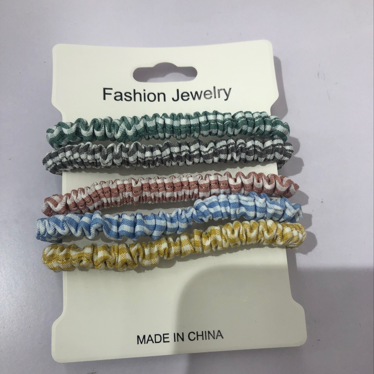 5 pieces of bm large intestine hair ring color cloth tie rope female Korean sen hair rope base style rubber band female hair tie thumbnail