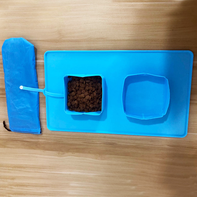 宠物折叠双碗 旅游外出便携式狗碗 硅胶碗 狗用收纳碗 食盘盆详情图9