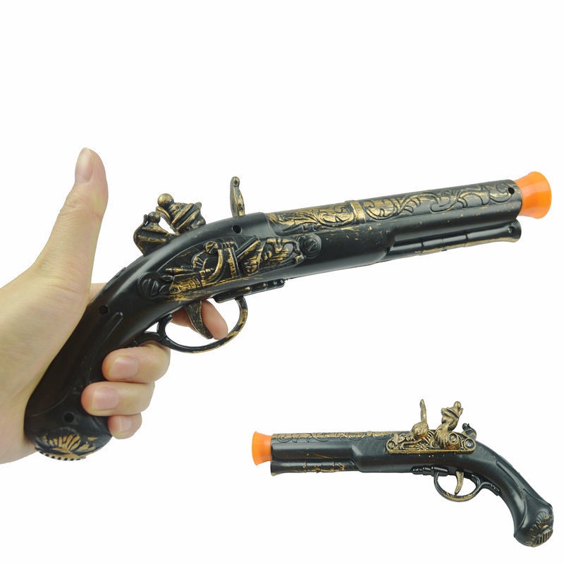 Cosplay Halloween plastic pirate props, plastic pirate accessories, dance party, plastic Pirates of the Caribbean gun toys