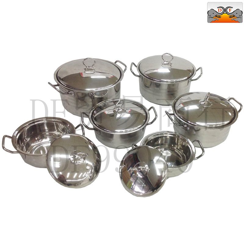 DF99040 wire lug wide edge cover pot non-magnetic stainless steel wide edge pot soup pot DF TRADING HOUSE