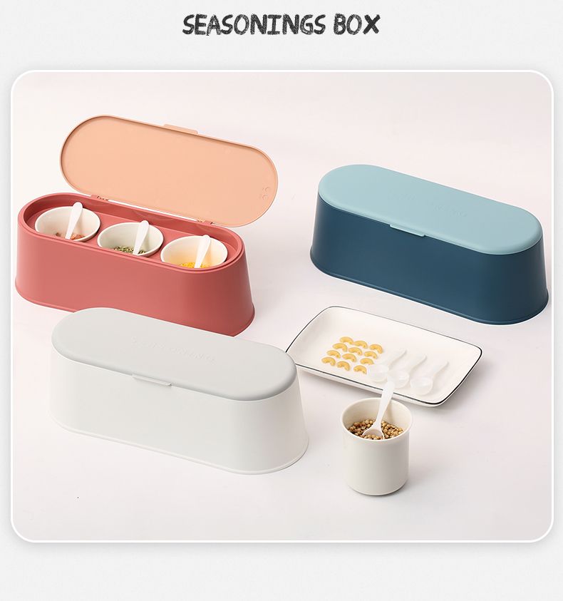 The Emino seasoning box and jar are dark blue Application Scenario
