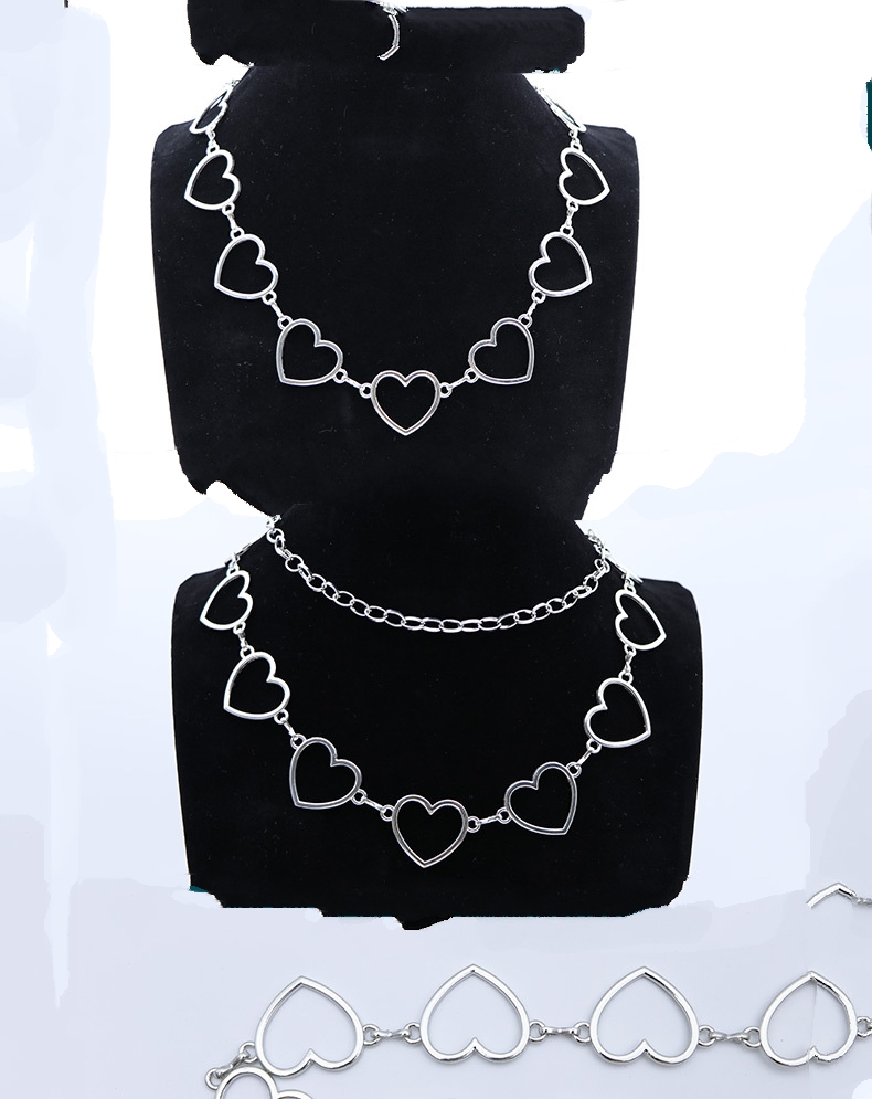 项链桃心欧美风金属腰链女士百塔裙子连衣裙女腰带