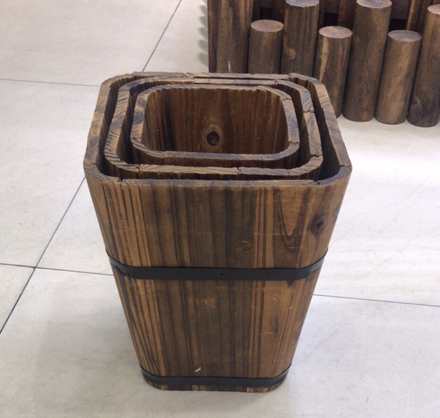 Factory direct sales of three-piece wooden vases