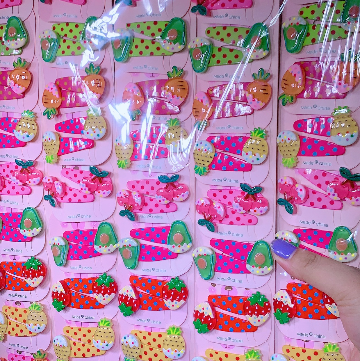 Children's accessories wholesale printing Bp clamp fruit thumbnail