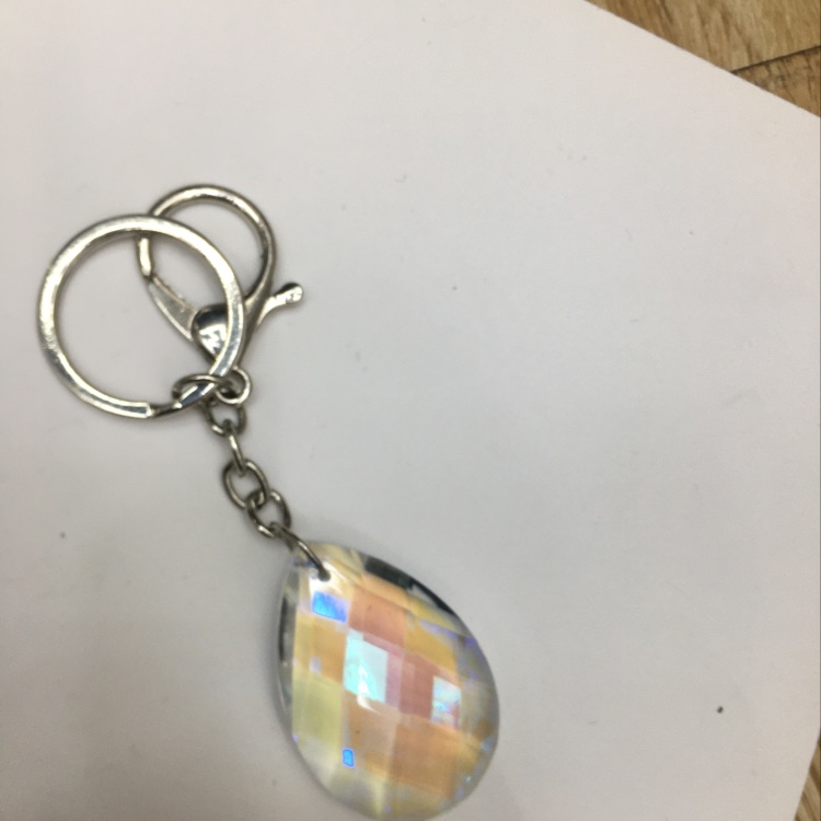 水晶网络玻璃吊坠钥匙扣