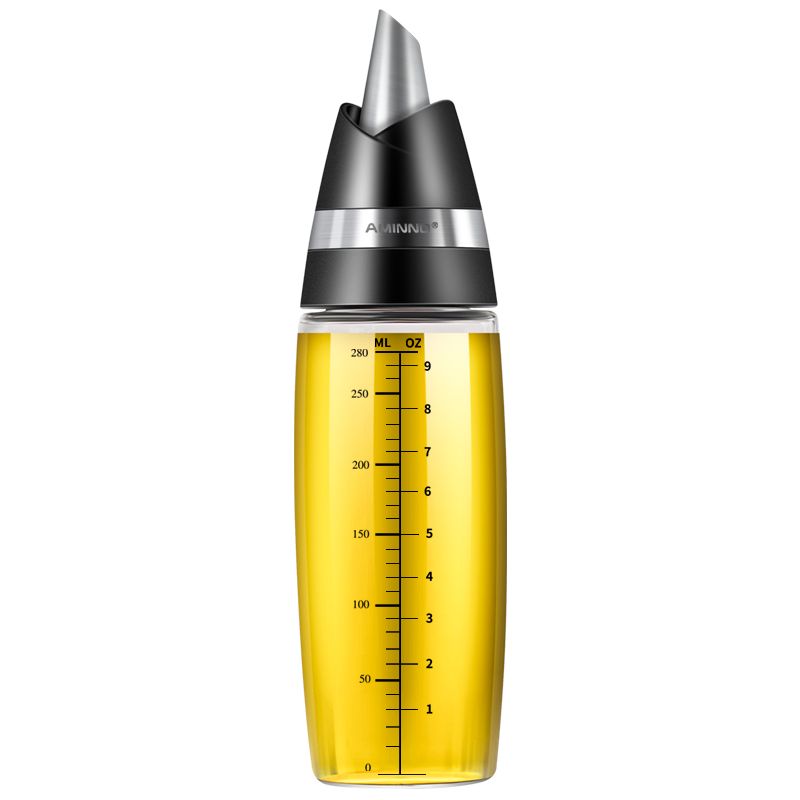 Kitchenware leak-proof bottle, liquid seasoning bottle, automatic opening lid, high borosilicate glass oil pot undefined