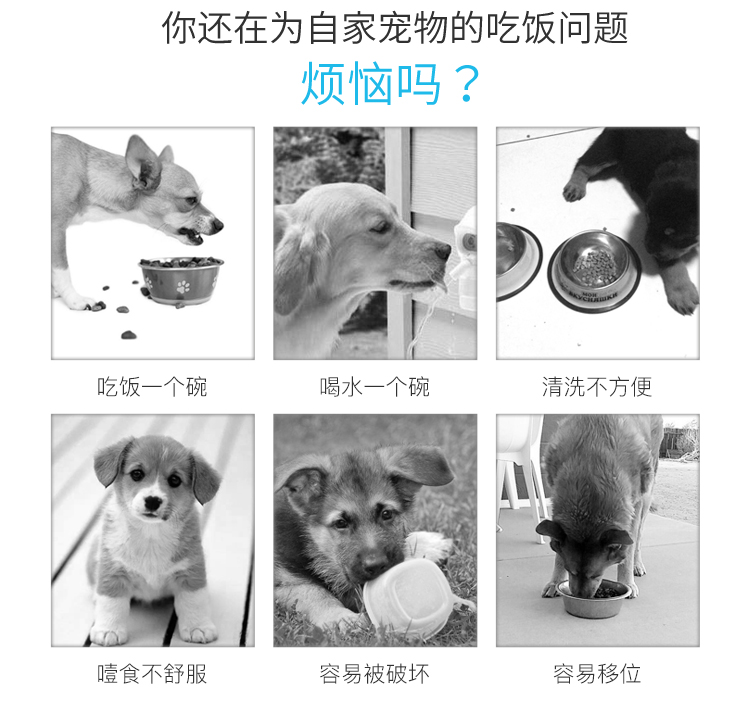 新款小鸟型不锈钢塑料两用慢食碗狗盆 狗猫碗 宠物食具用品详情图2