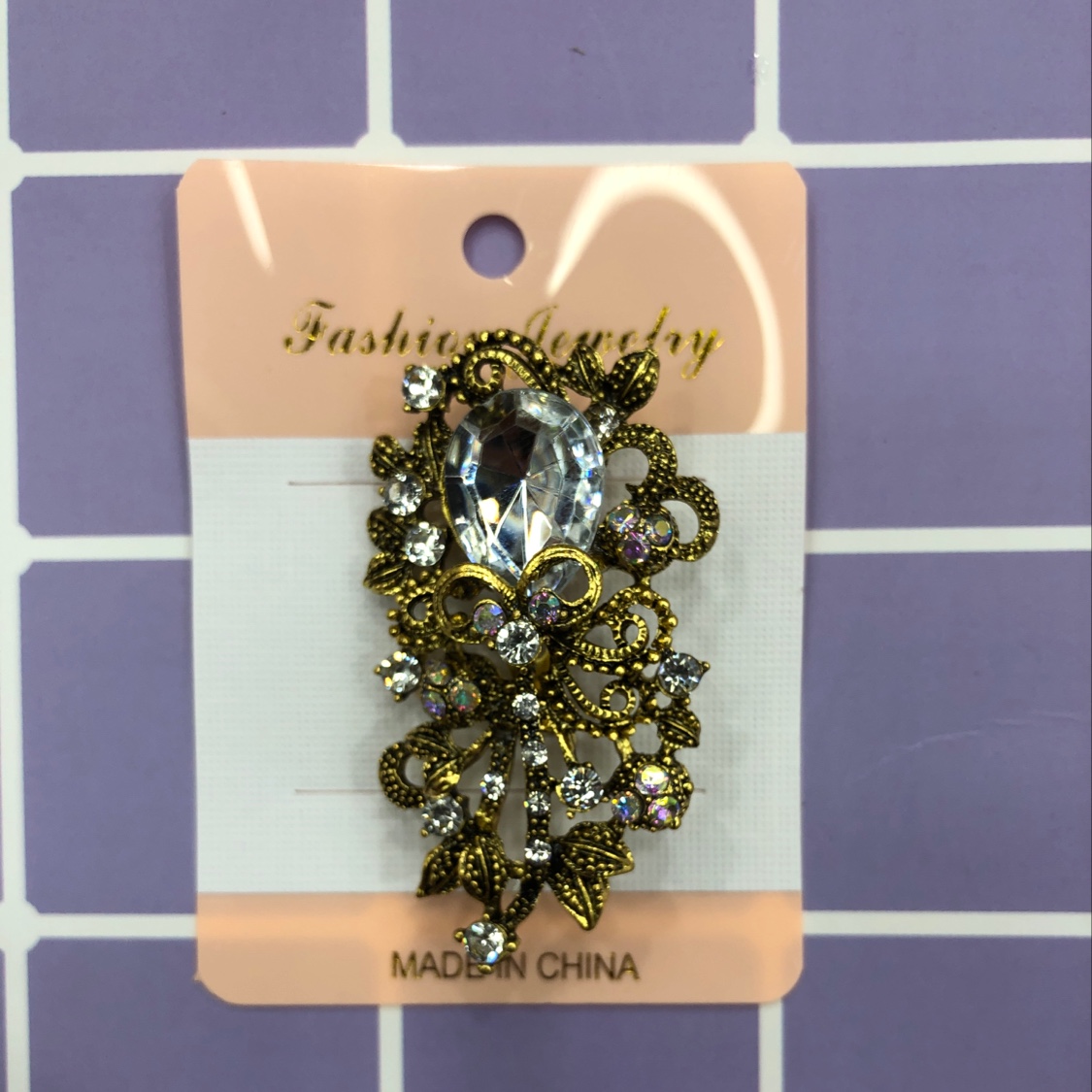 仿古，古青铜合金胸针