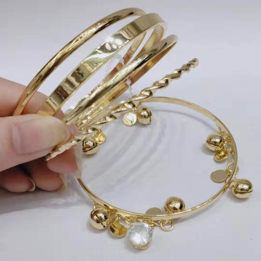 Metal alloy electroplating multi-ring combination hand-made Bracelet dance series jewelry with unique Indian style design thumbnail