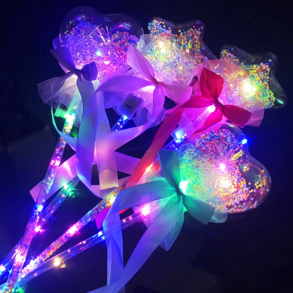 Tiktok new star ball magic stick flash Bobo ball fairy stick light toy night market children's square