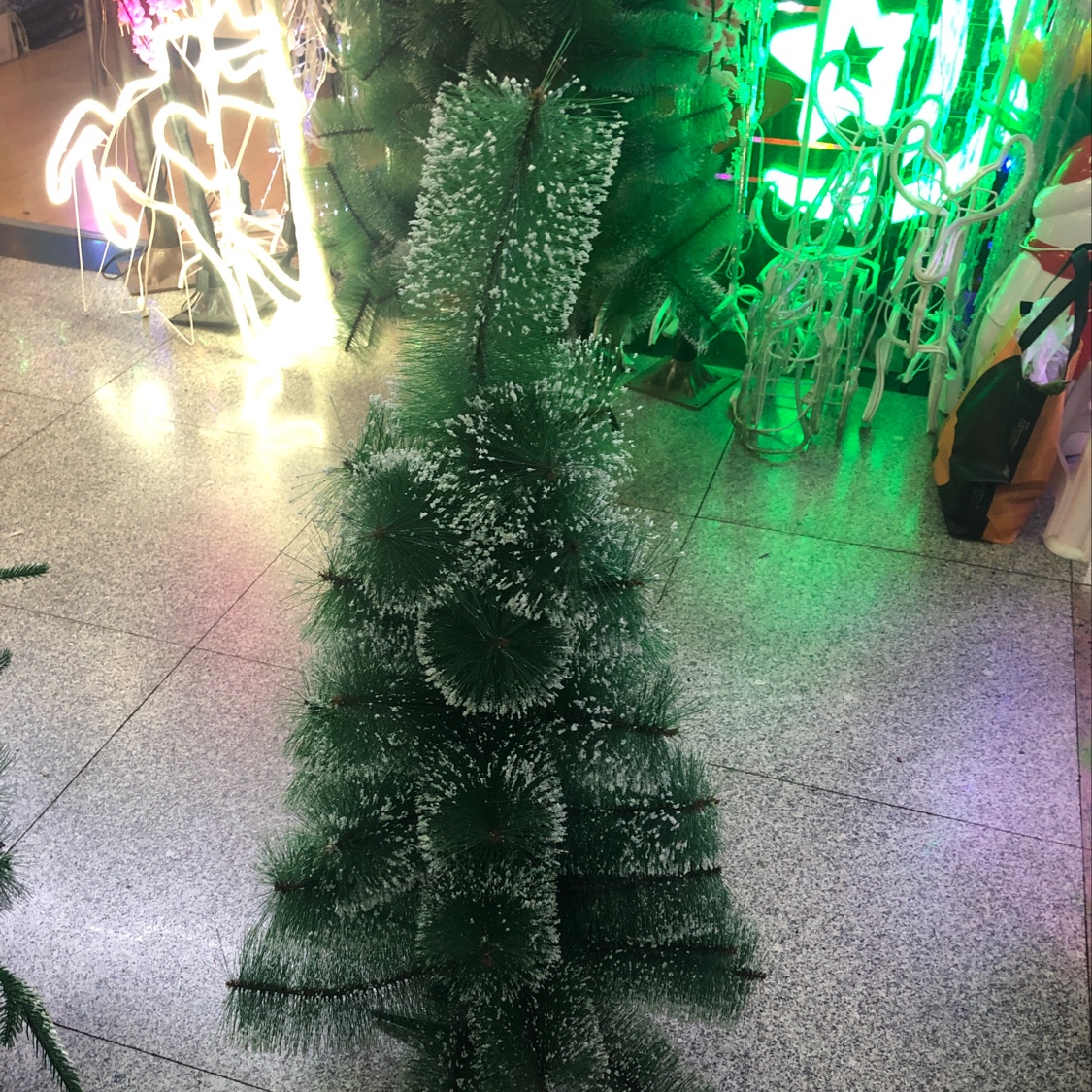 White-edged Christmas tree