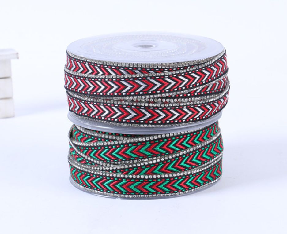 1.5Cm Ethnic Wind Bag Edge Herringbone With Jacquard Webbing Arrow Webbing Garment Accessories Lace